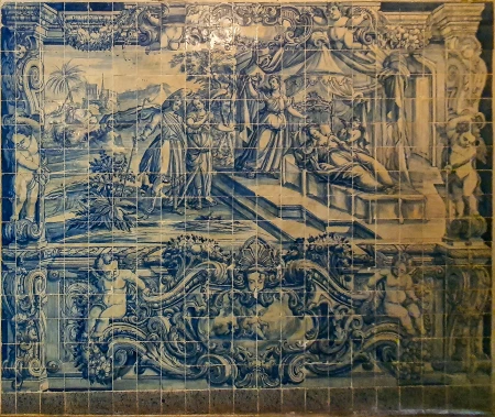 Painel de azulejos (Sulamita repousa na cama)