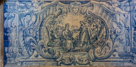 Painel de azulejos (Cartela de Sulamita no pomar de romãs)