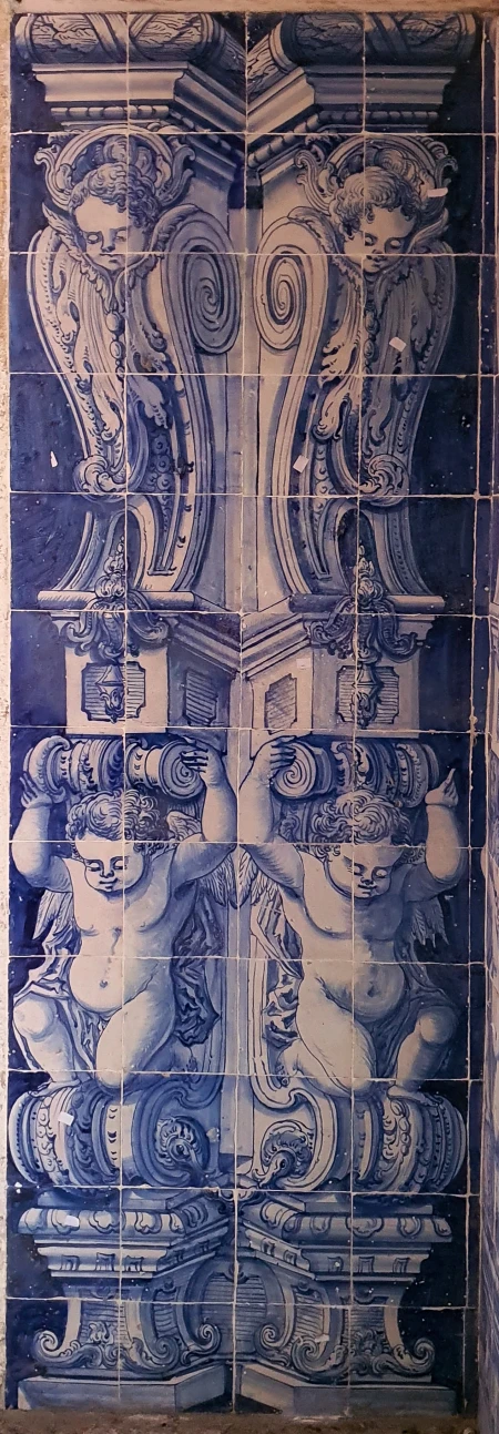 Painel de azulejos (paisagem campestre)