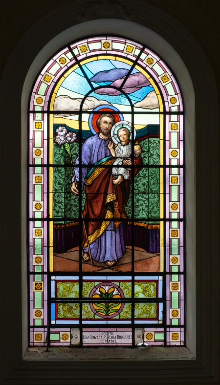 Vitral São José com Menino