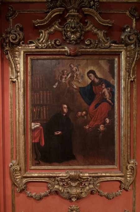 Pintura [Aparição de Nossa Senhora a Santo Anselmo]