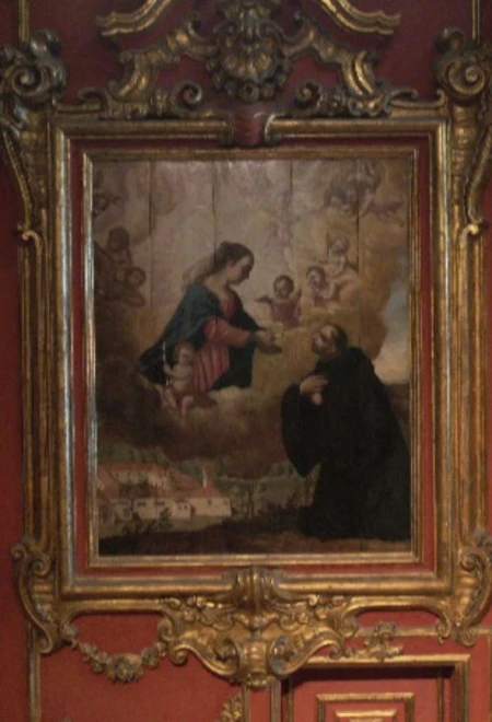 Pintura [Aparição de Nossa Senhora a Santo Aiberto]