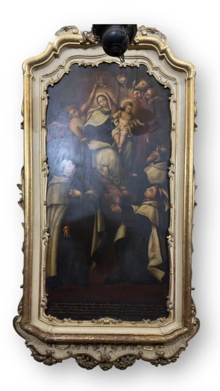 Pintura [Nossa Senhora Entrega o Escapulário a São Simão Stock]